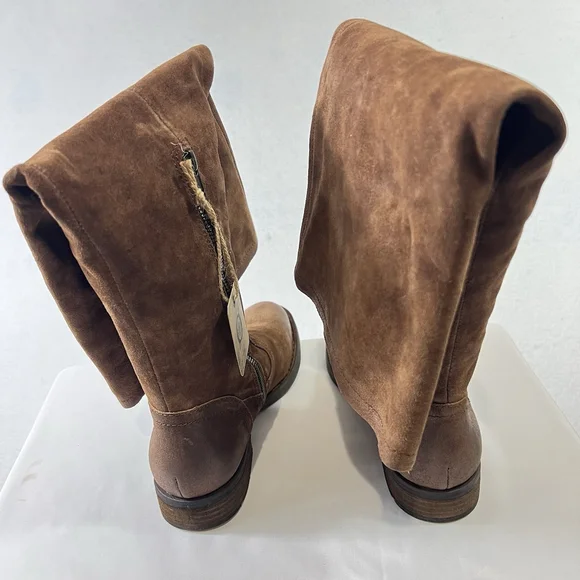 Born Womens Britton Over the Knee Brown Boot Leather Size 6.5M Riding Boots